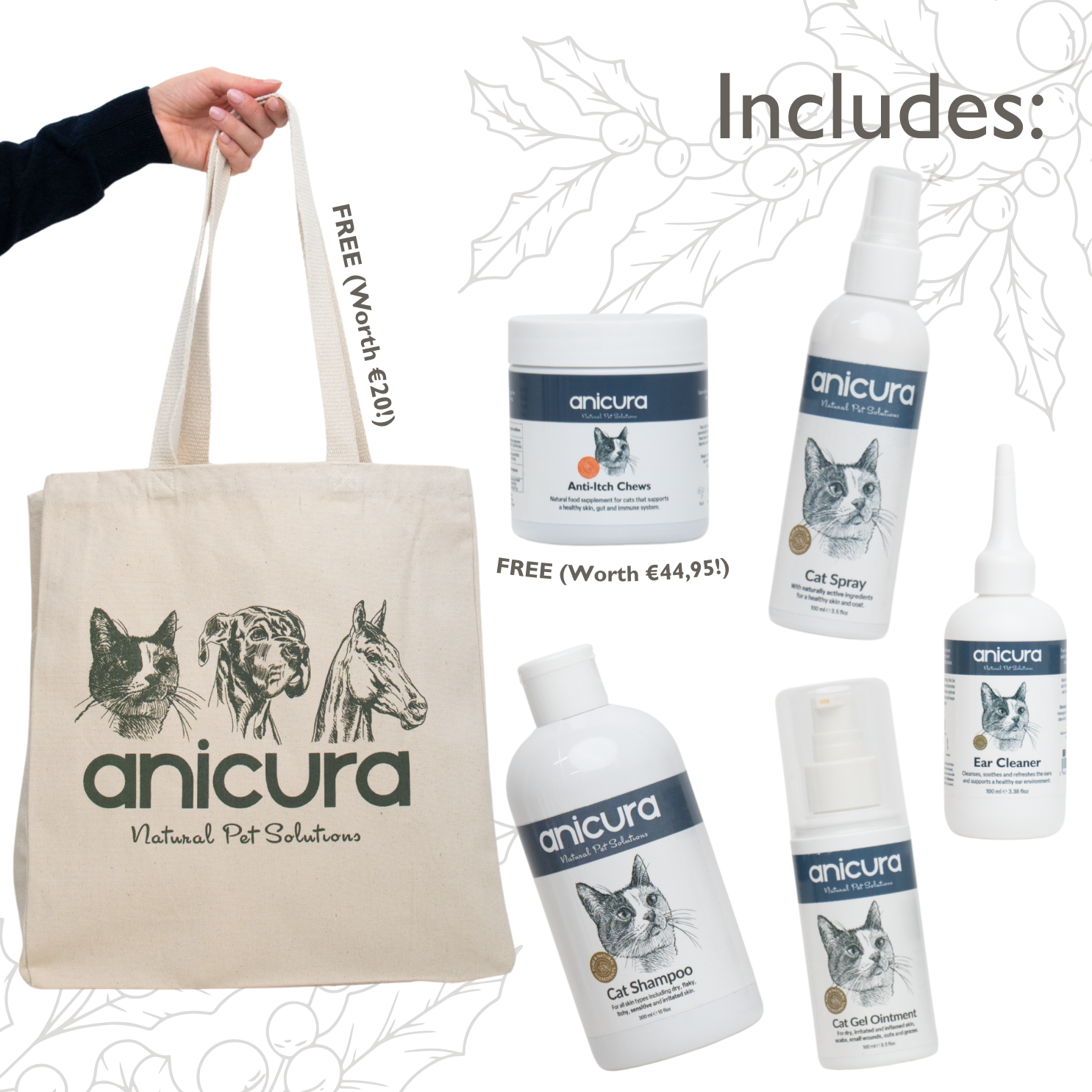 The Cat Stocking - FREE Anti-Itch Chews &amp; Tote Bag!